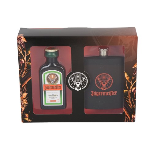 Jagermeister 4cl Miniature Hipflask Set - Fast Shipping